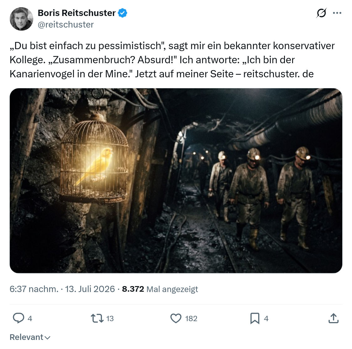 Boris Reitschuster: Du bist einfach zu pessimistisch...