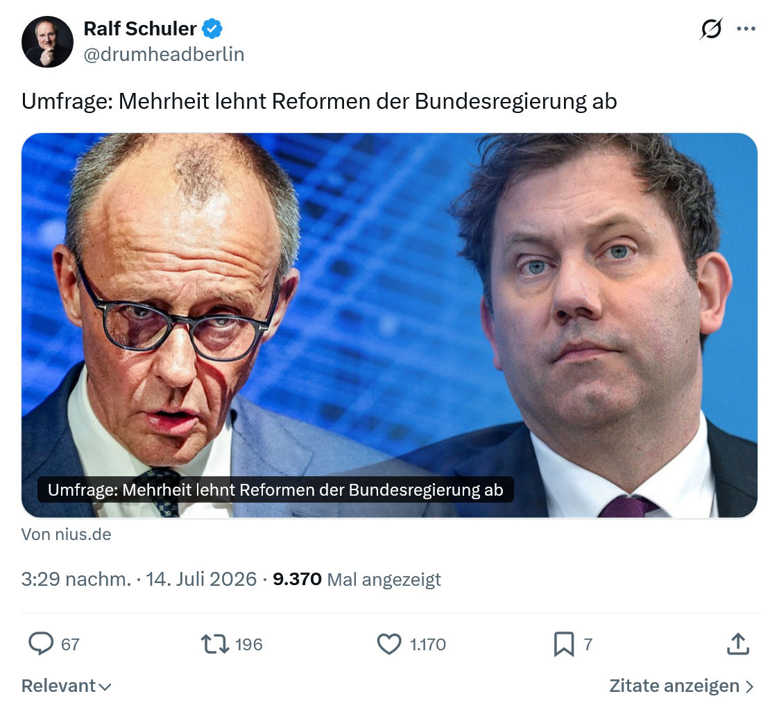 Ralf Schuler: Umfrage...