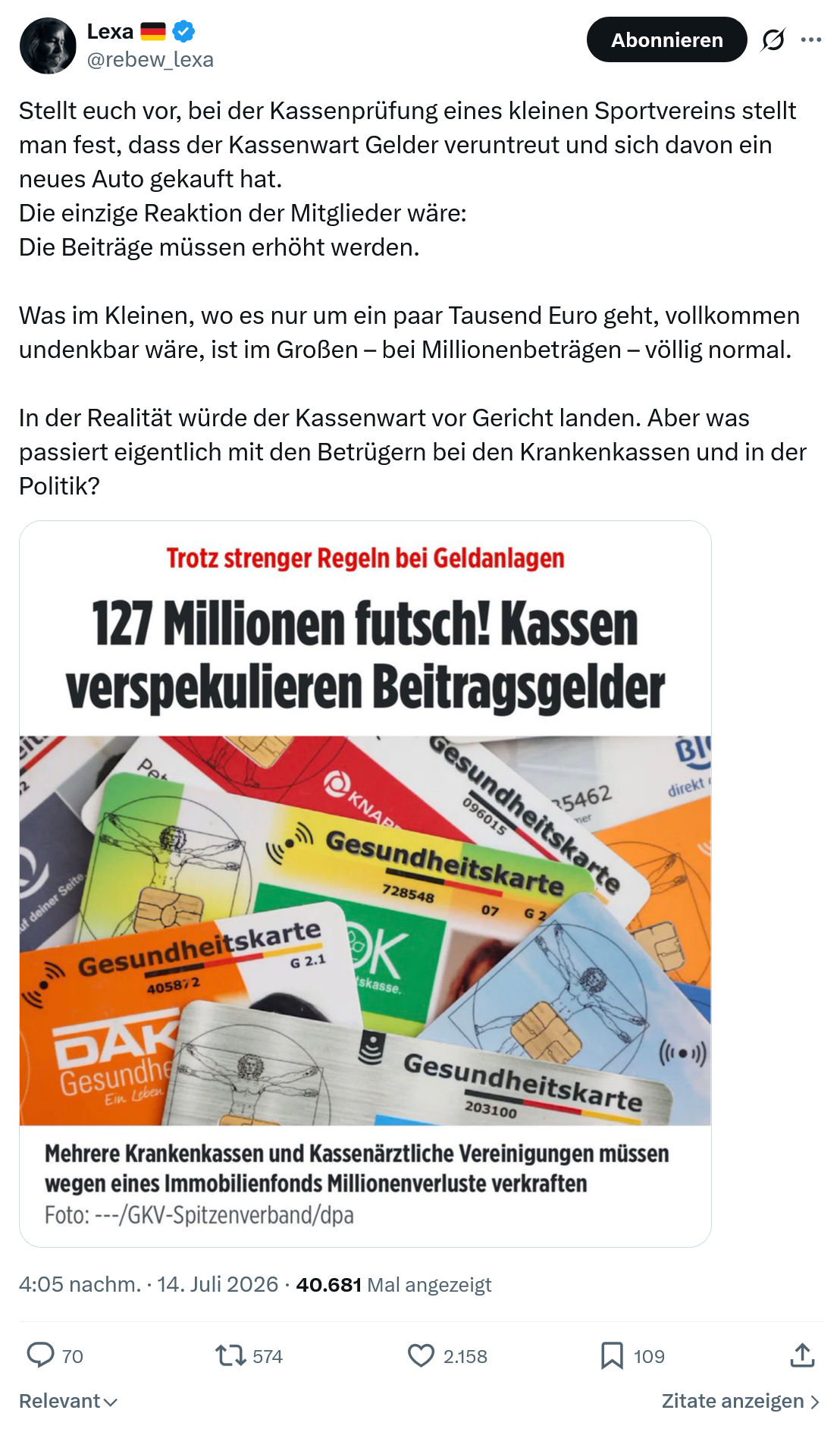 Lexa Rebew: Stellt euch vor...