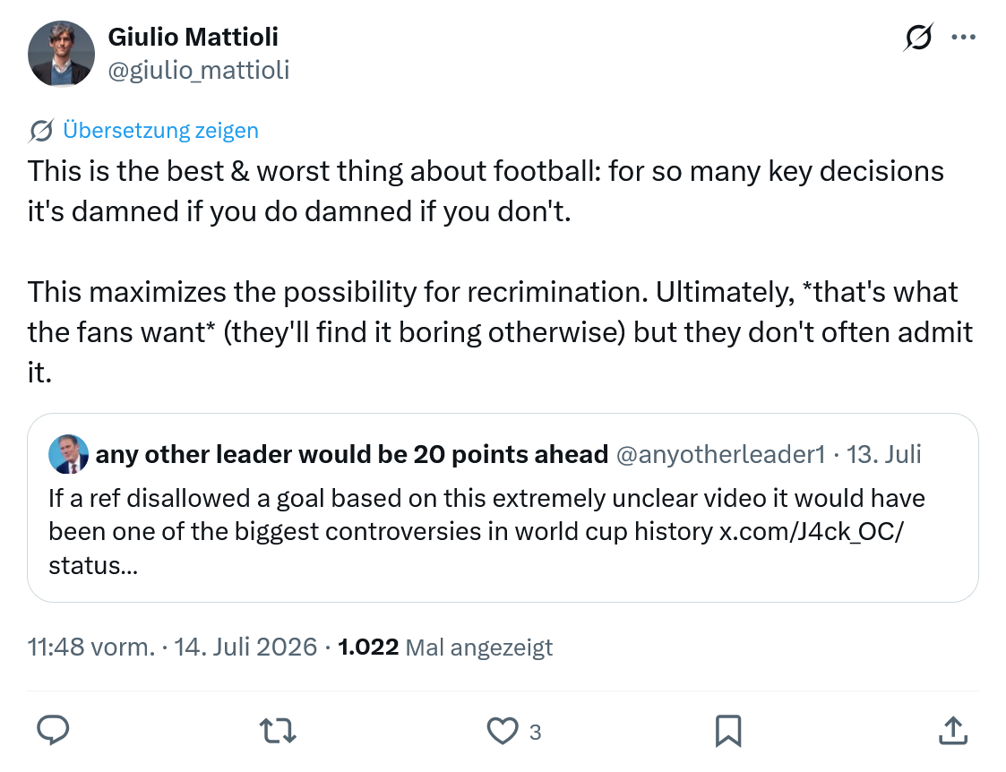 Giulio Mattioli: This is the best & worst thing...