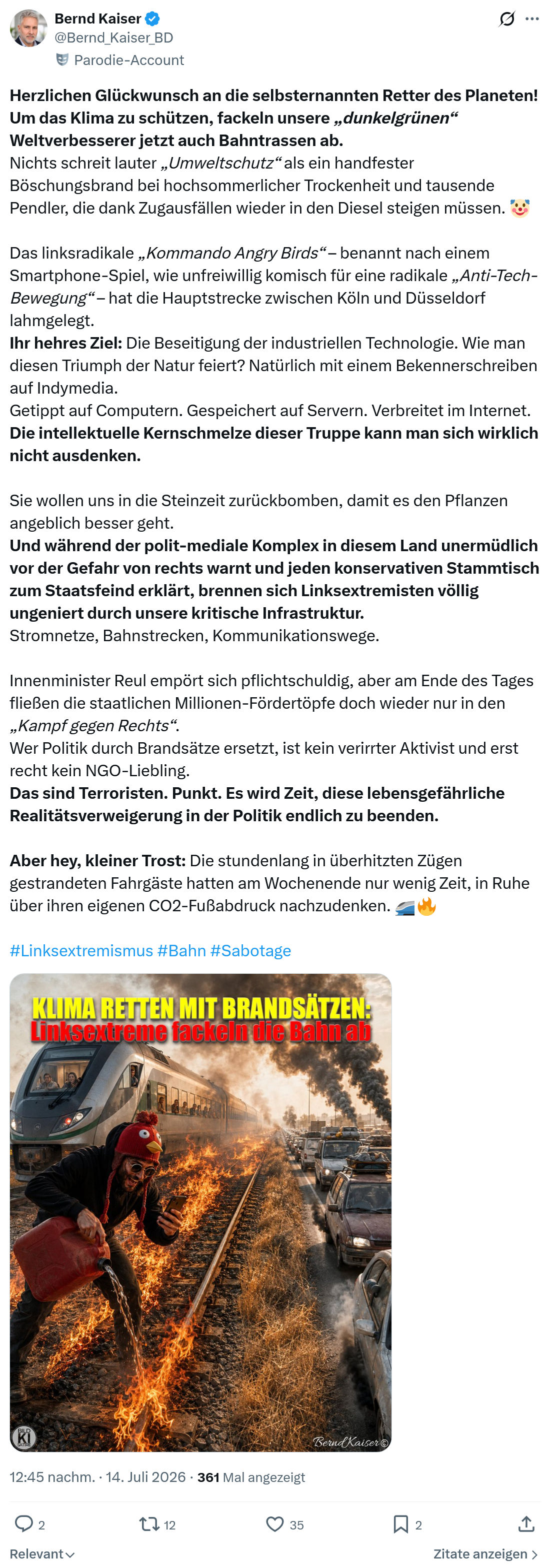 Bernd Kaiser: Herzlichen Glückwunsch an die selbsternannten...