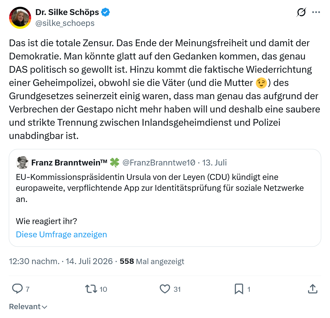 Silke Schöps: Das ist die totale Zensur...