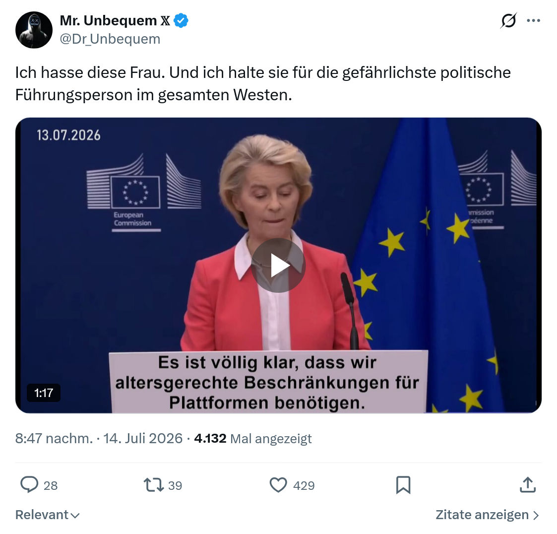 Mr. Unbequem: Ich hasse diese Frau...