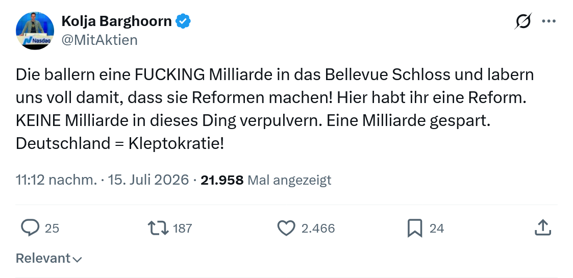 Kolja Barghoorn: Die ballern eine FUCKING Milliarde...