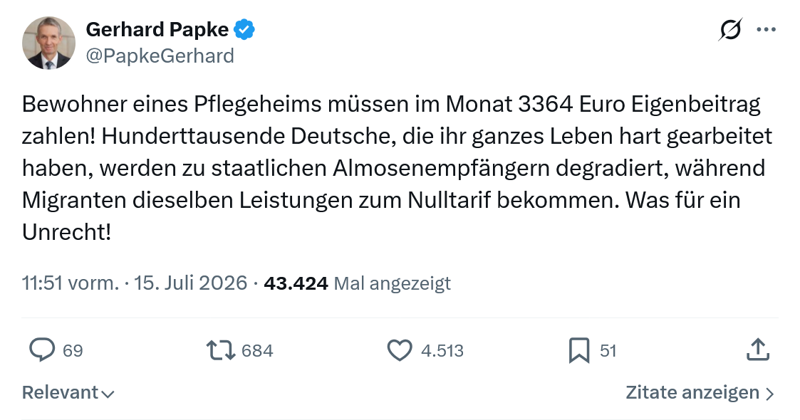 Gerhard Papke: Bewohner eines Pflegeheims müssen...