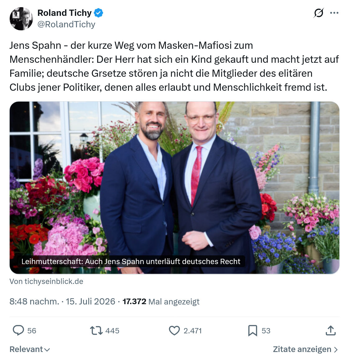 Roland Tichy: Jens Spahn - der kurze Weg...