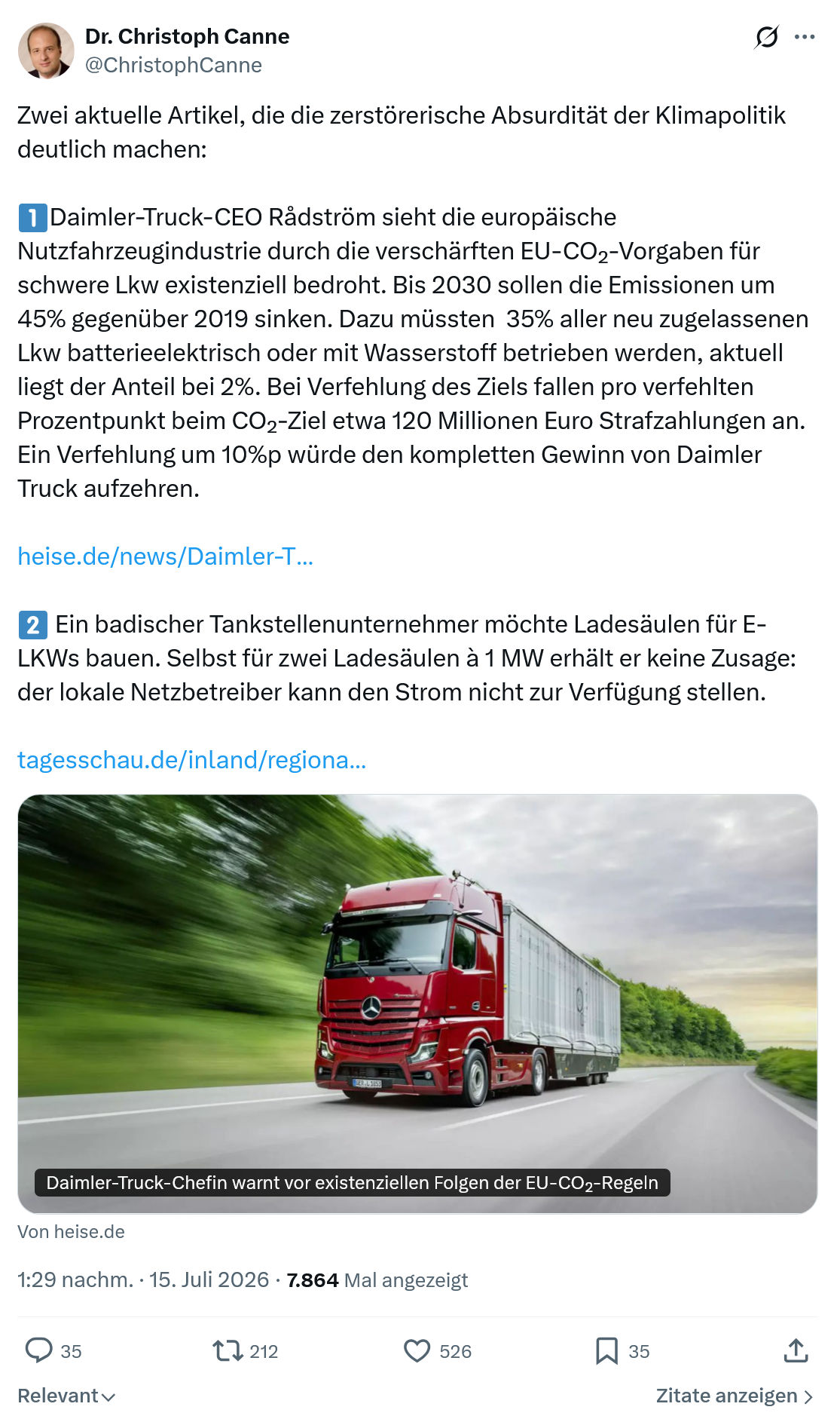Christoph Canne: Zwei aktuelle Artikel...