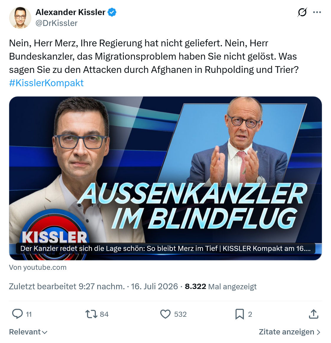 Alexander Kissler: Nein, Herr Merz, Ihre Regierung...
