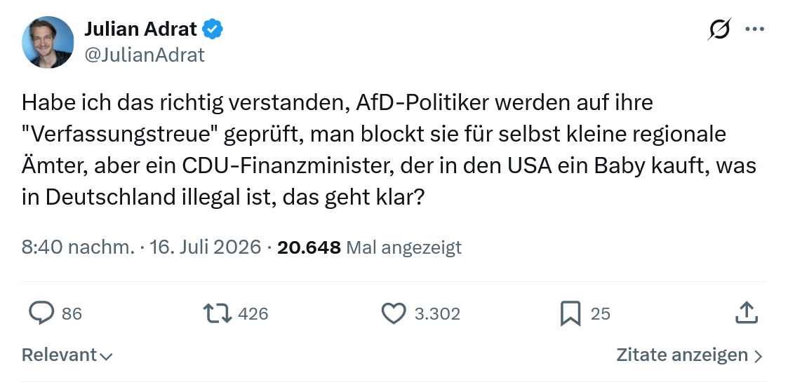 Julian Adrat: Habe ich das richtig verstanden...