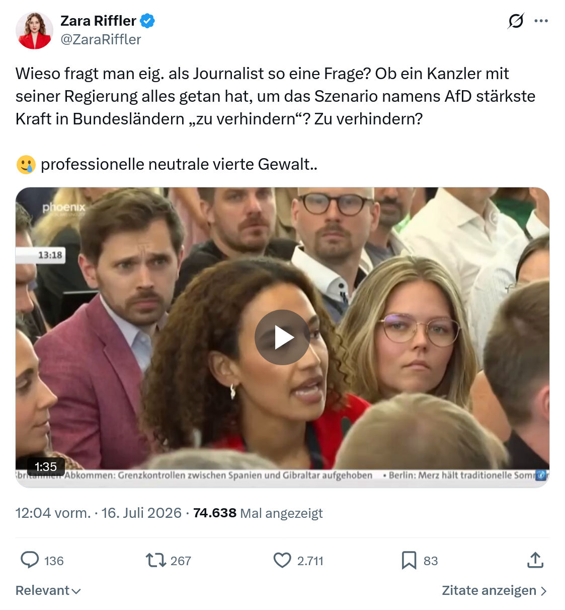 Zara Riffler: Wieso fragt man eig...
