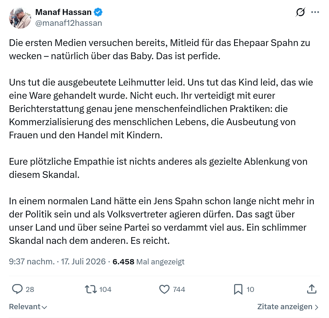 Manaf Hassan: Die ersten Medien versuchen bereits...