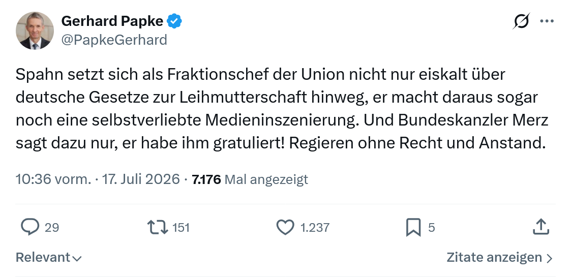 Gerhard Papke: Spahn setzt sich als Fraktionschef...
