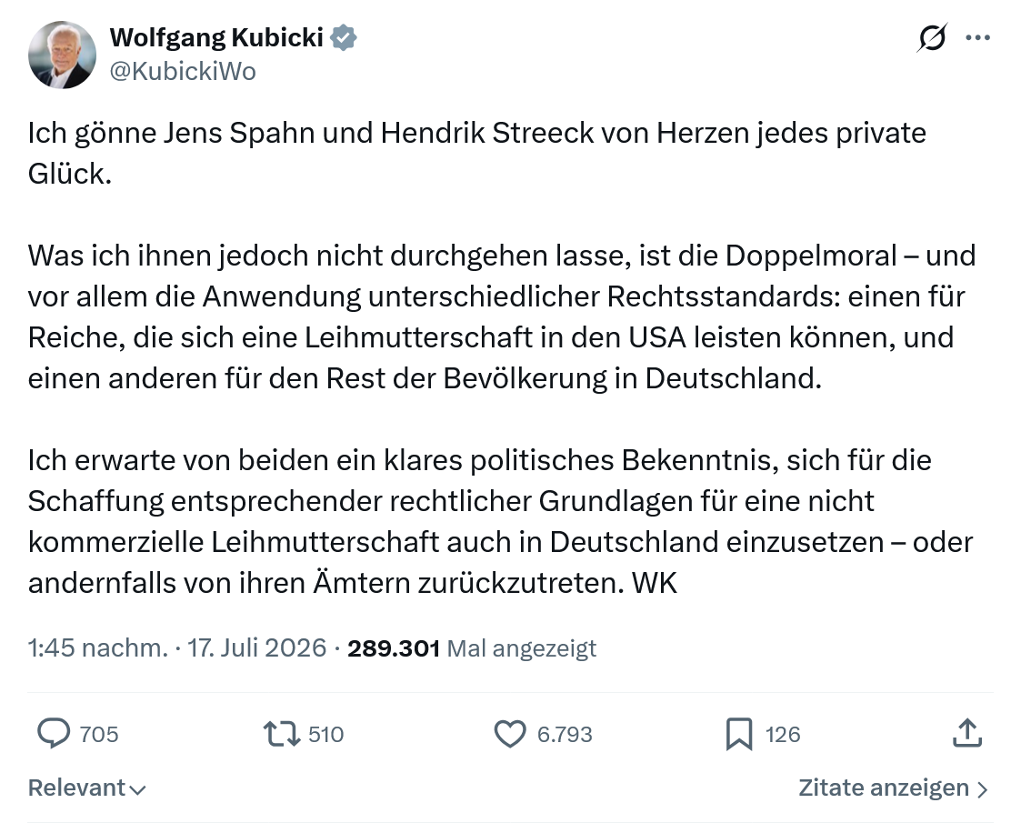 Wolfgang Kubicki: Ich gönne Jens Spahn und Hendrik Streeck...