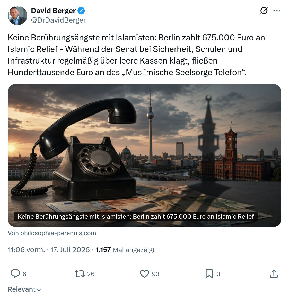 David Berger: Keine Berührungsängste mit Islamisten...