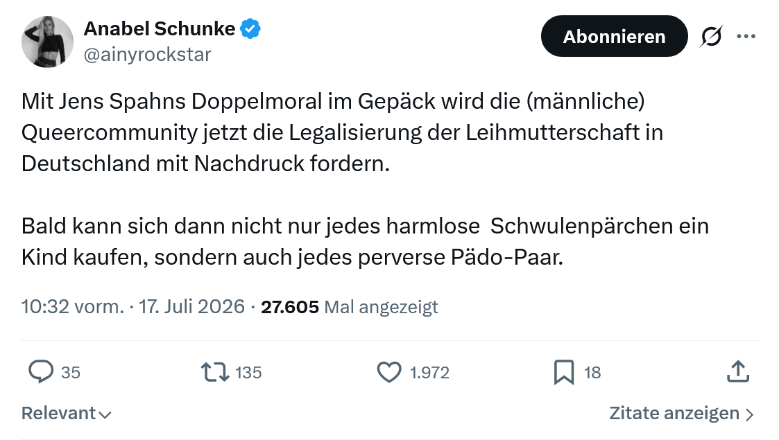 Anabel Schunke: Mit Jens Spahns Doppelmoral...
