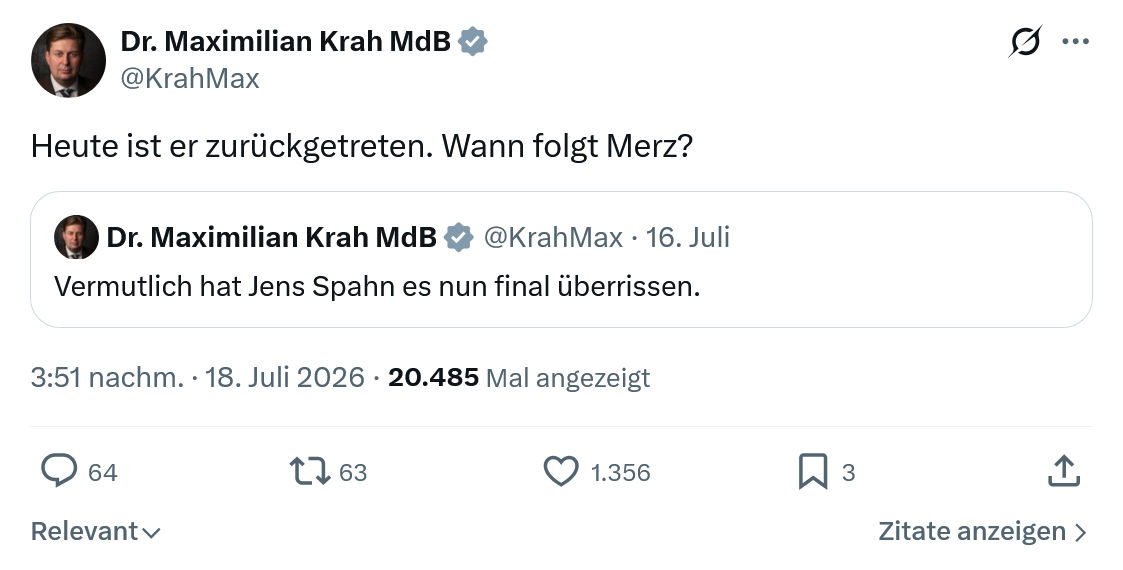 Maximilian Krah: Heute ist...