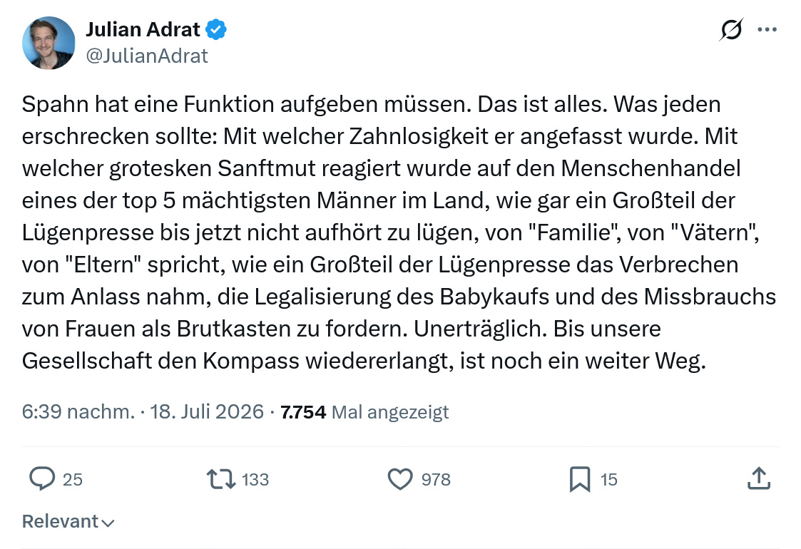 Julian Adrat: Spahn hat eine Funktion...