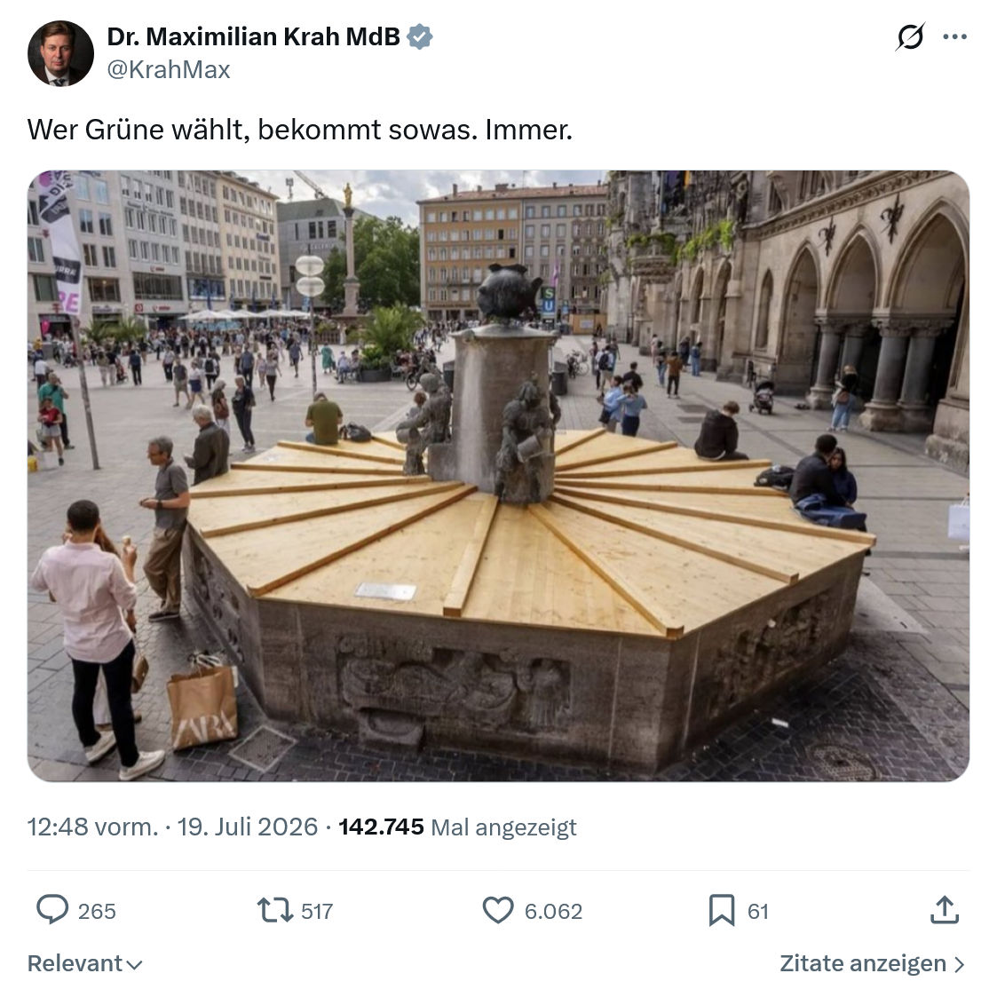 Maximilian Krah: Wer Grüne wählt...