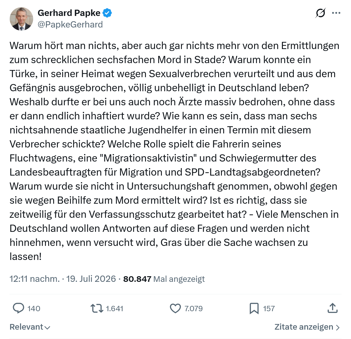 Gerhard Papke: Warum hört man nichts...
