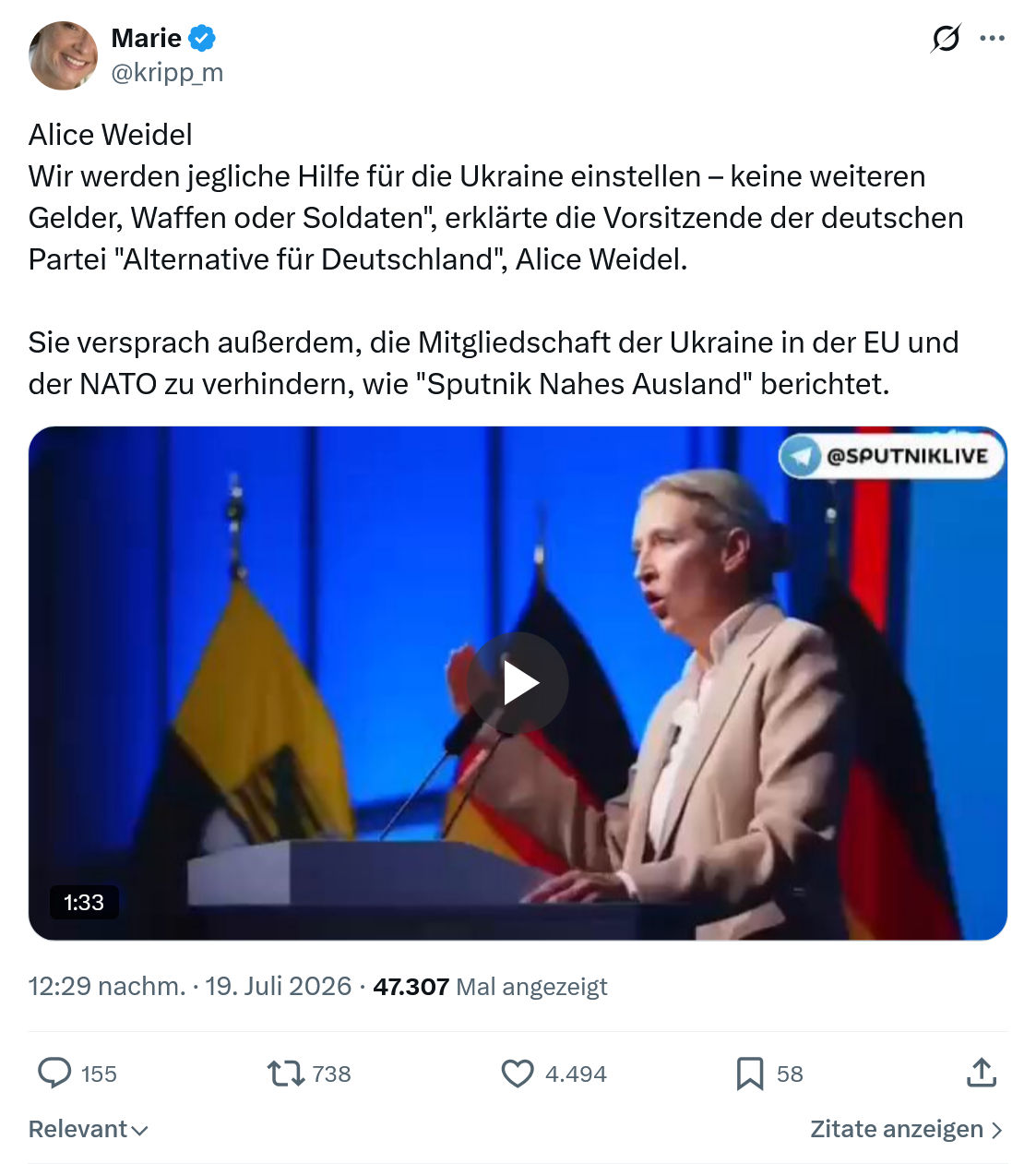 Marie kripp: Alice Weidel...