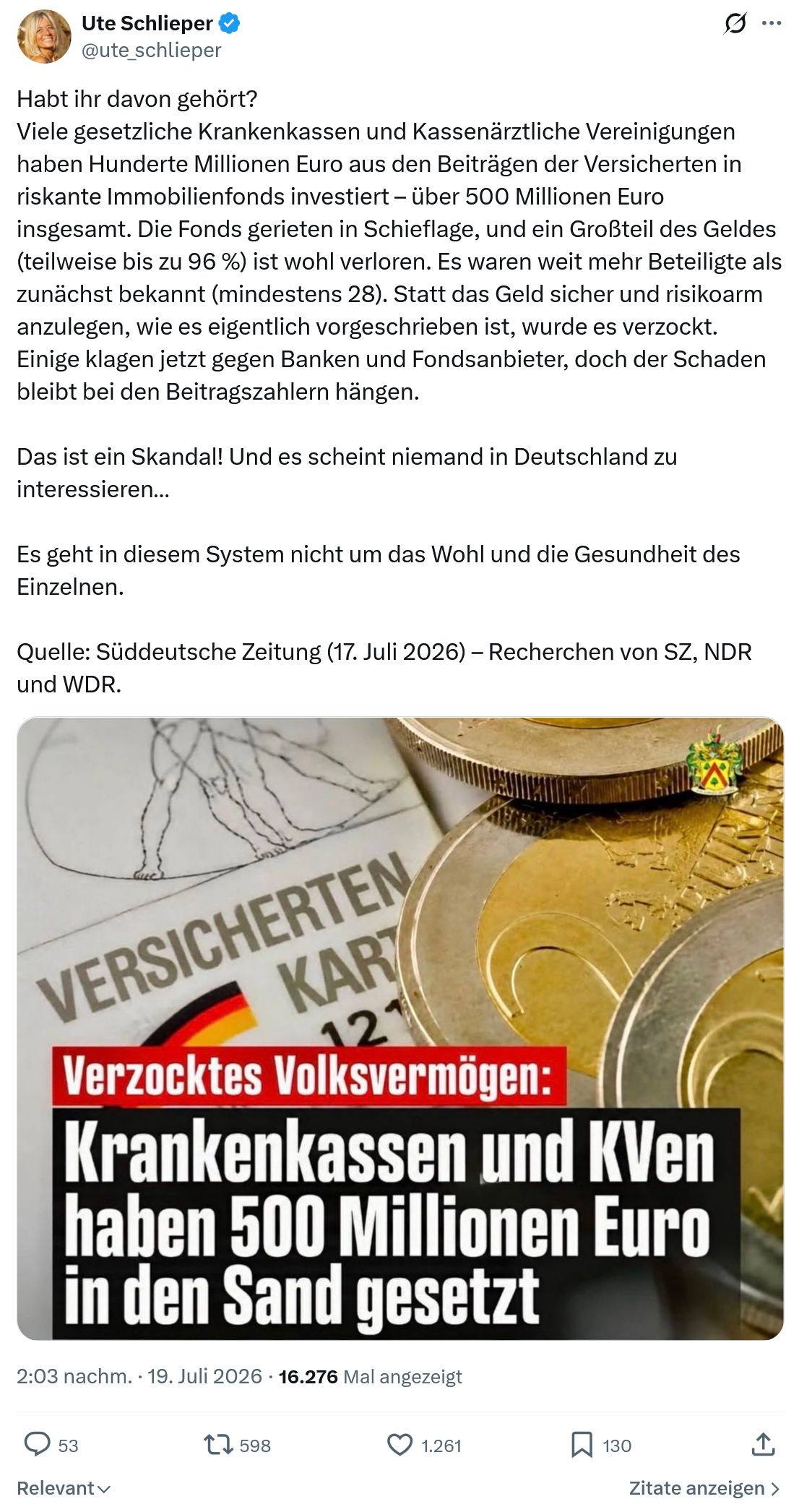 Ute Schlieper: Habt ihr davon gehört?...