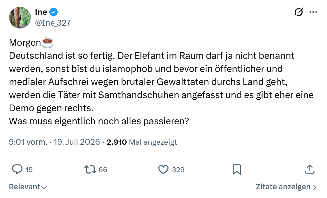 Ine: Deutschland ist so fertig...