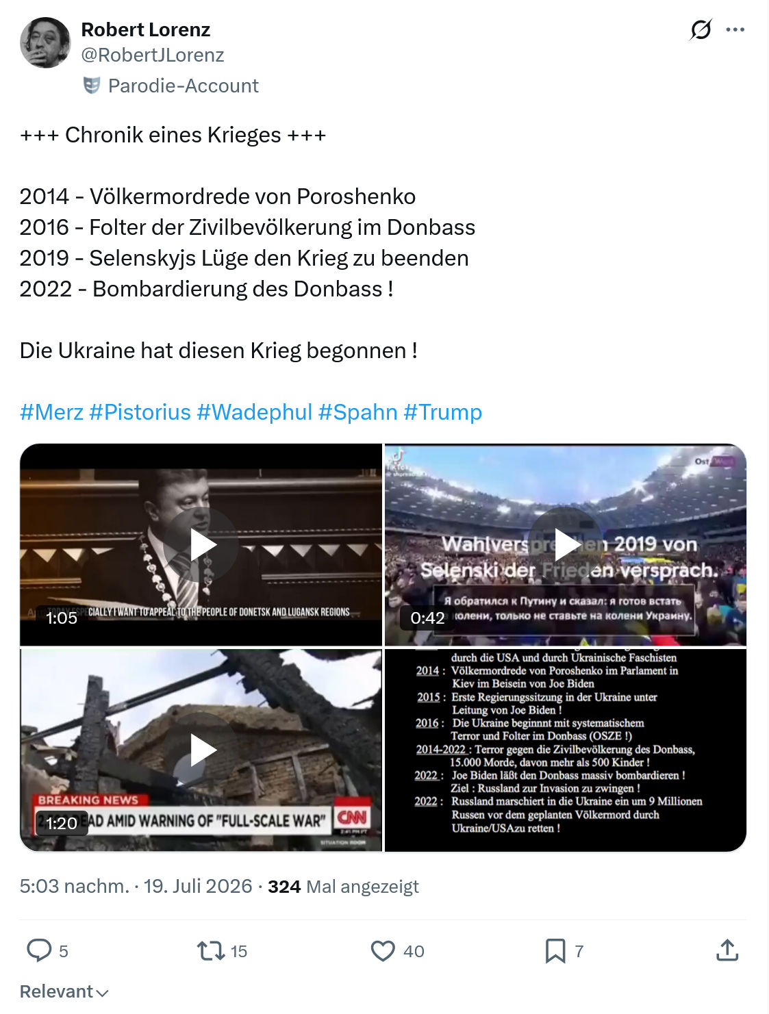 Robert Lorenz: Chronik eines Krieges...