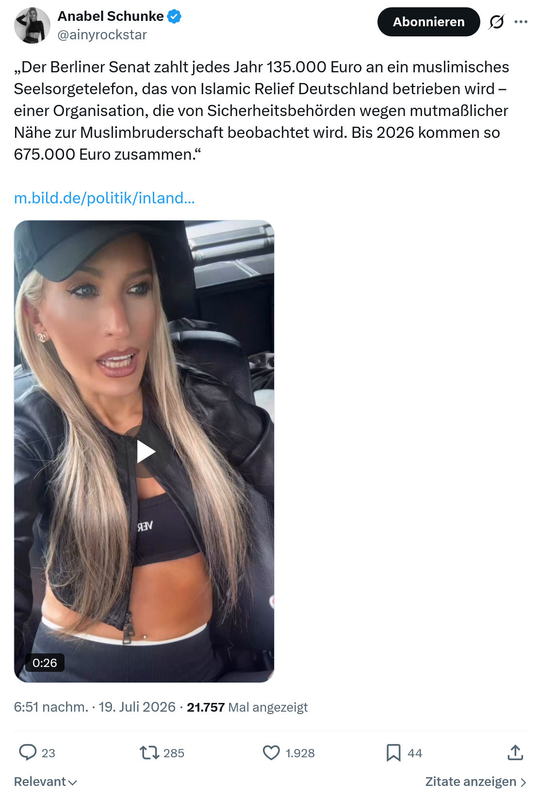Anabel Schunke: Der Berliner Senat zahlt jedes...