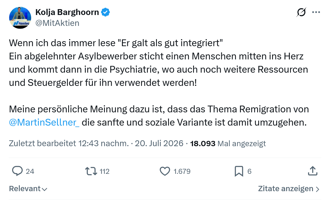 Kolja Barghoorn: Wenn ich das immer lese...