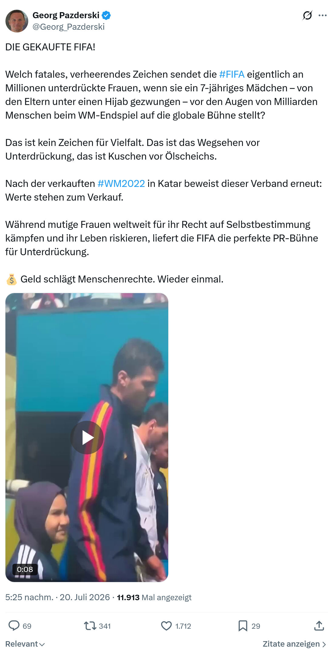 Georg Pazderski: DIE GEKAUFTE FIFA...