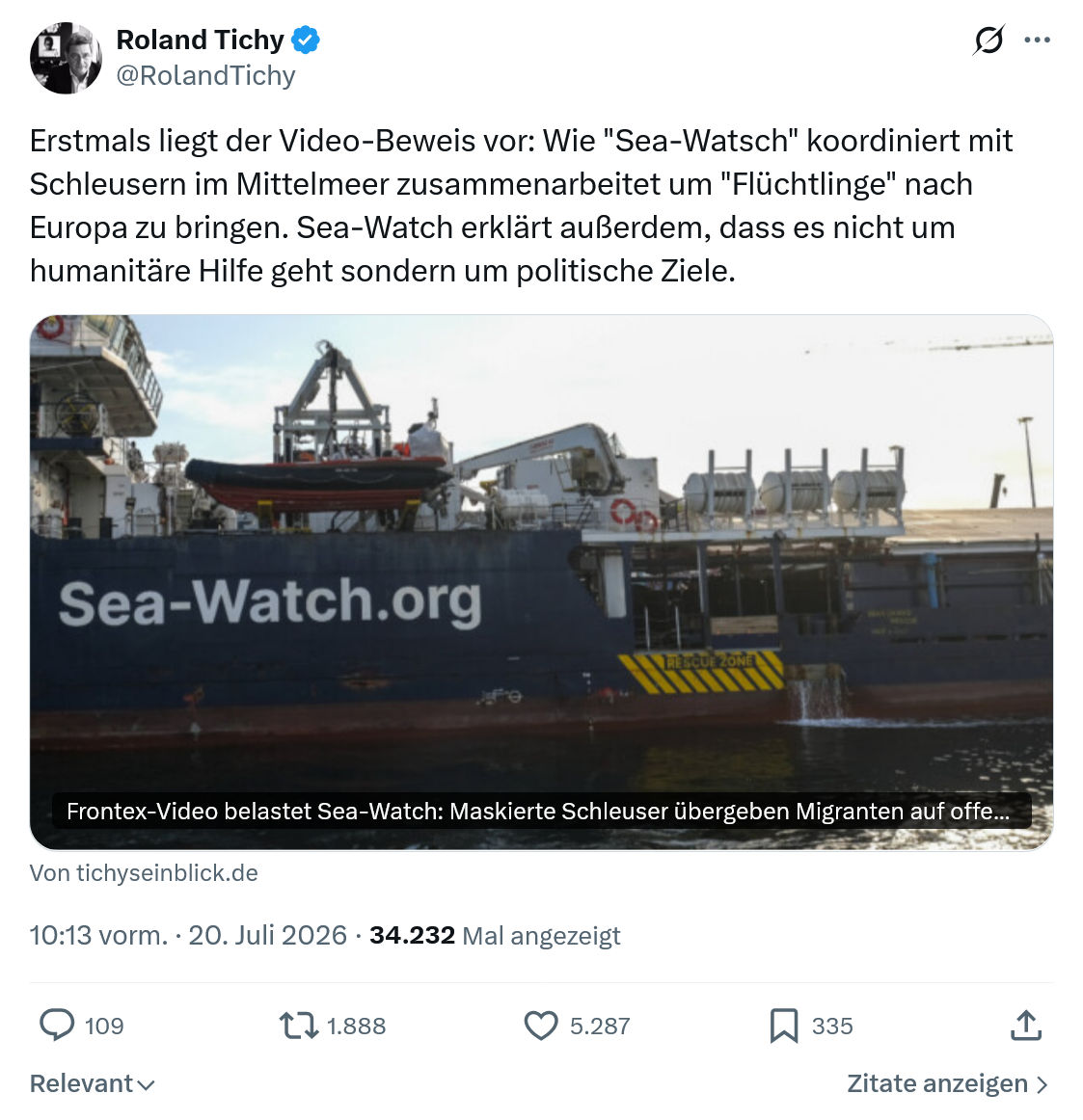 Roland Tichy: Erstmals liegt der Video-Beweis vor...