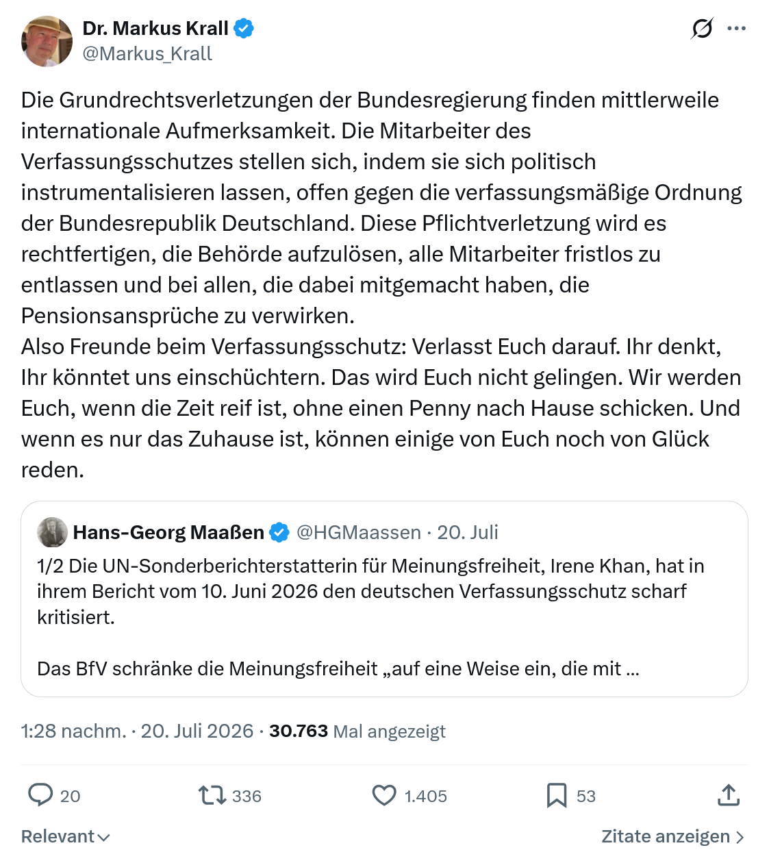 Markus Krall: Die Grundrechtsverletzungen der Bundesregierung...