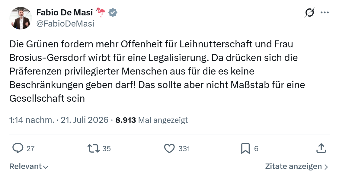 Fabio De Masi: Die Grünen fordern mehr Offenheit...