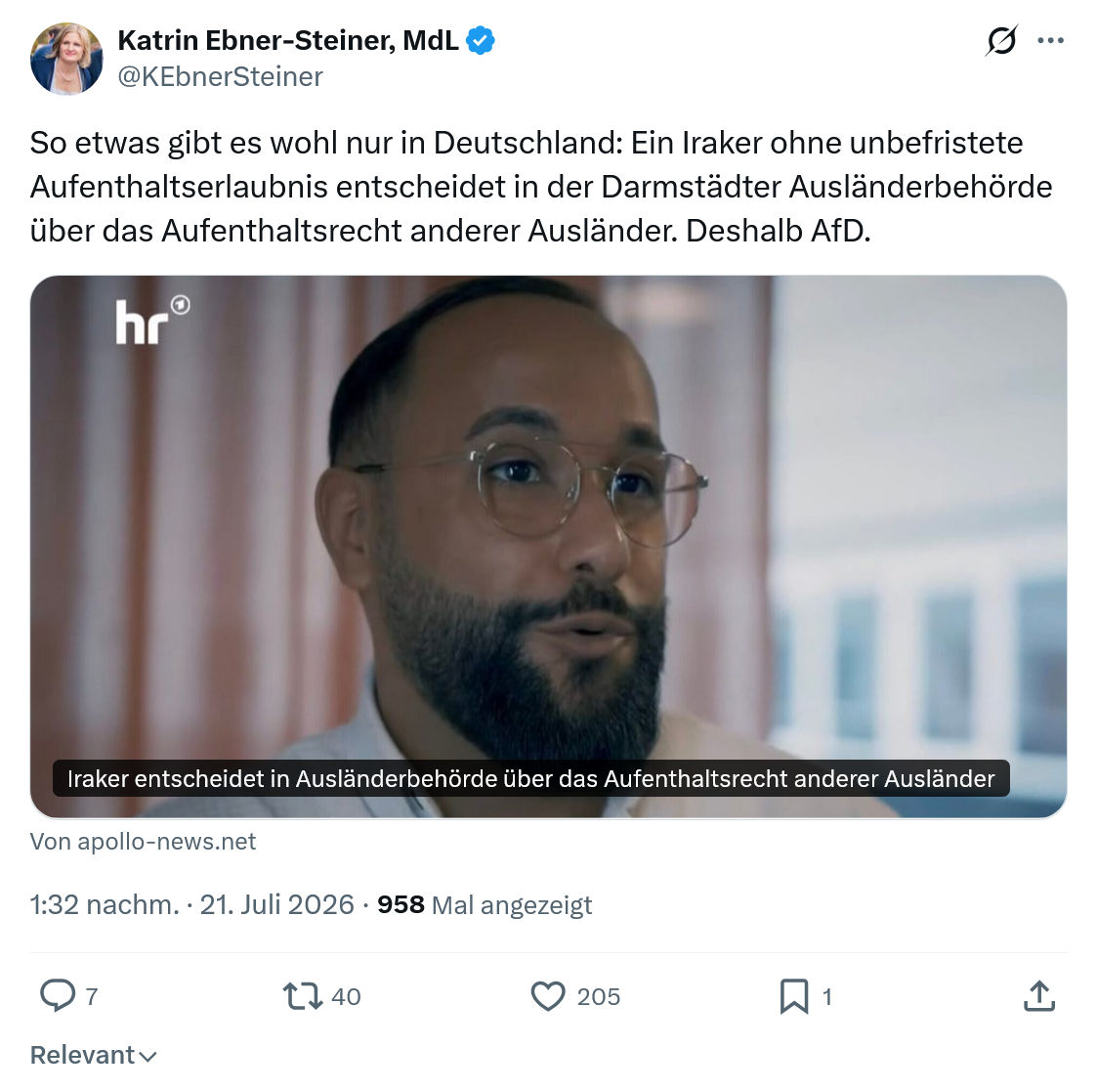 Katrin Ebner-Steiner: So etwas gibt es wohl nur...