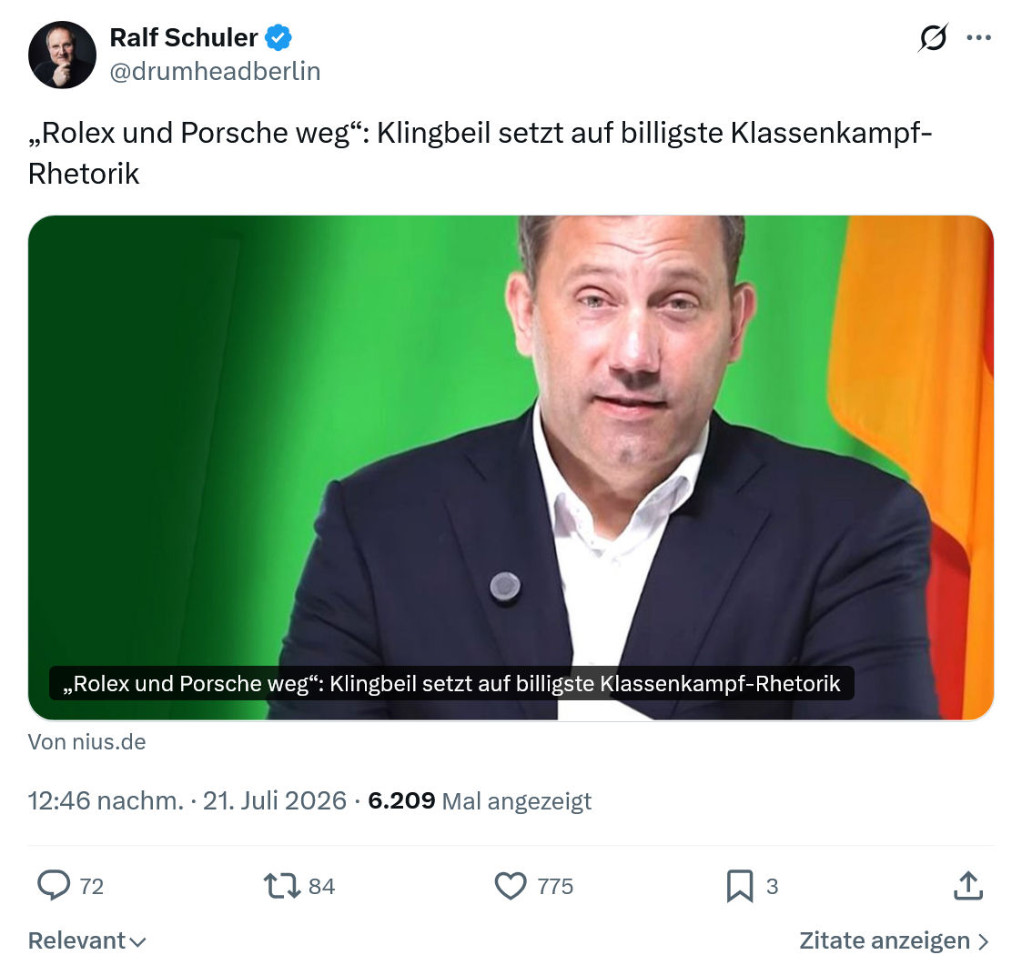 Ralf Schuler: Rolex und Porsche weg...