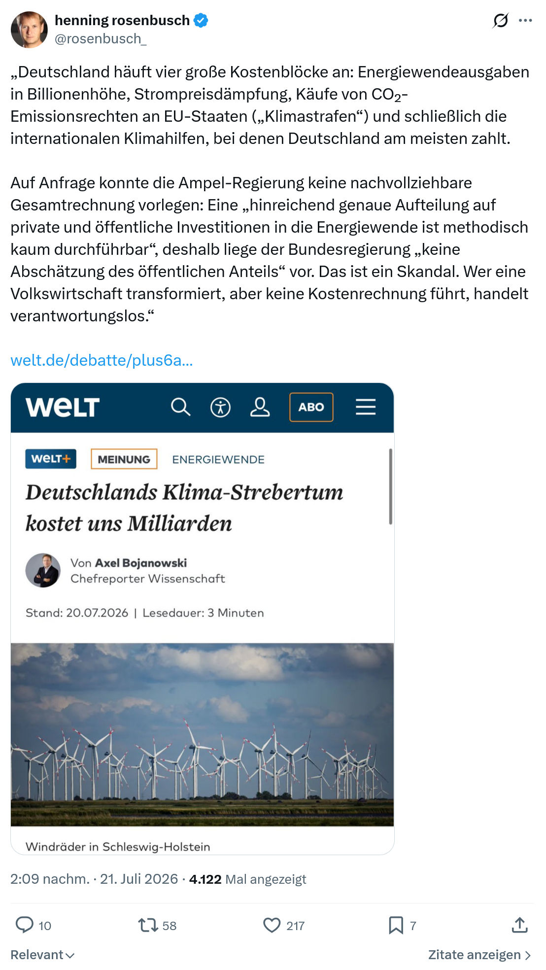 henning rosenbusch: Deutschland häuft vier große Kostenblöcke an...
