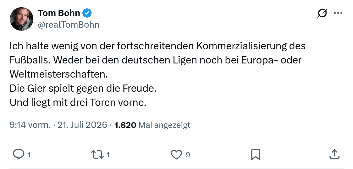 Tom Bohn: Ich halte wenig von der fortschreitenden...