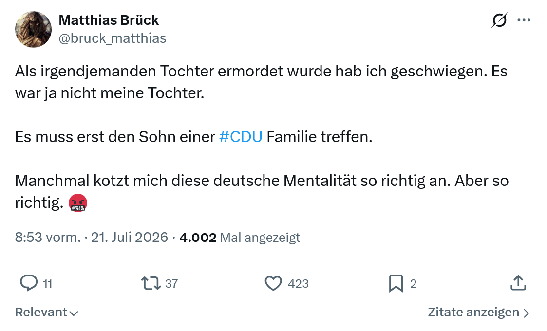 Matthias Brück: Als irgendjemanden Tochter...