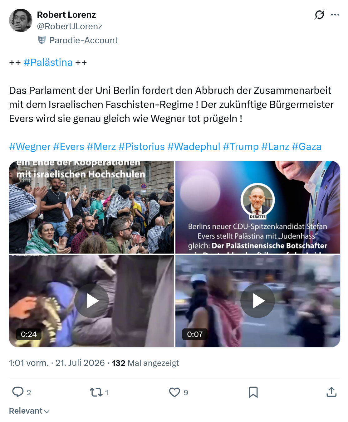 Robert Lorenz: Das Parlament der Uni Berlin...