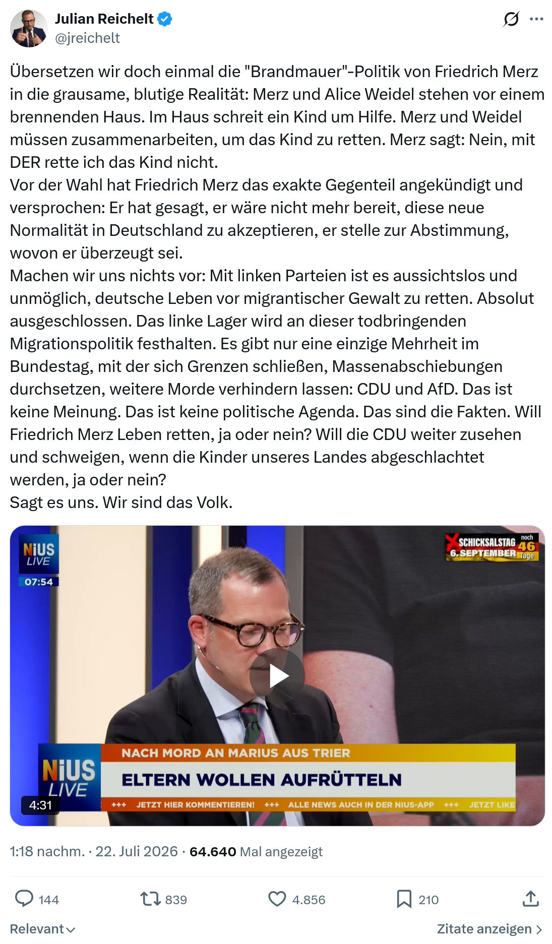 Julian Reichelt: Übersetzen wir doch einmal...