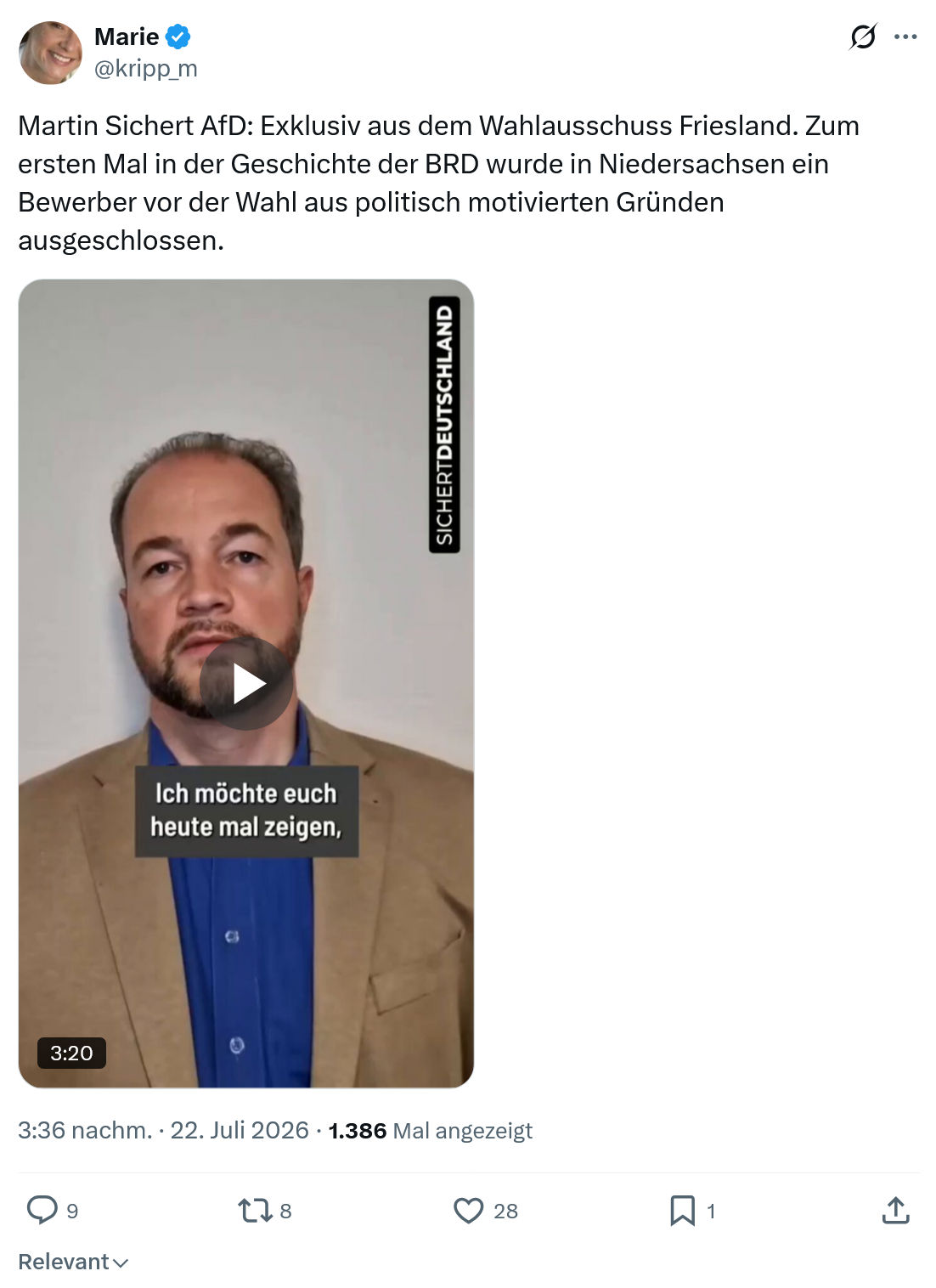 Marie kripp: Martin Sichert AfD...