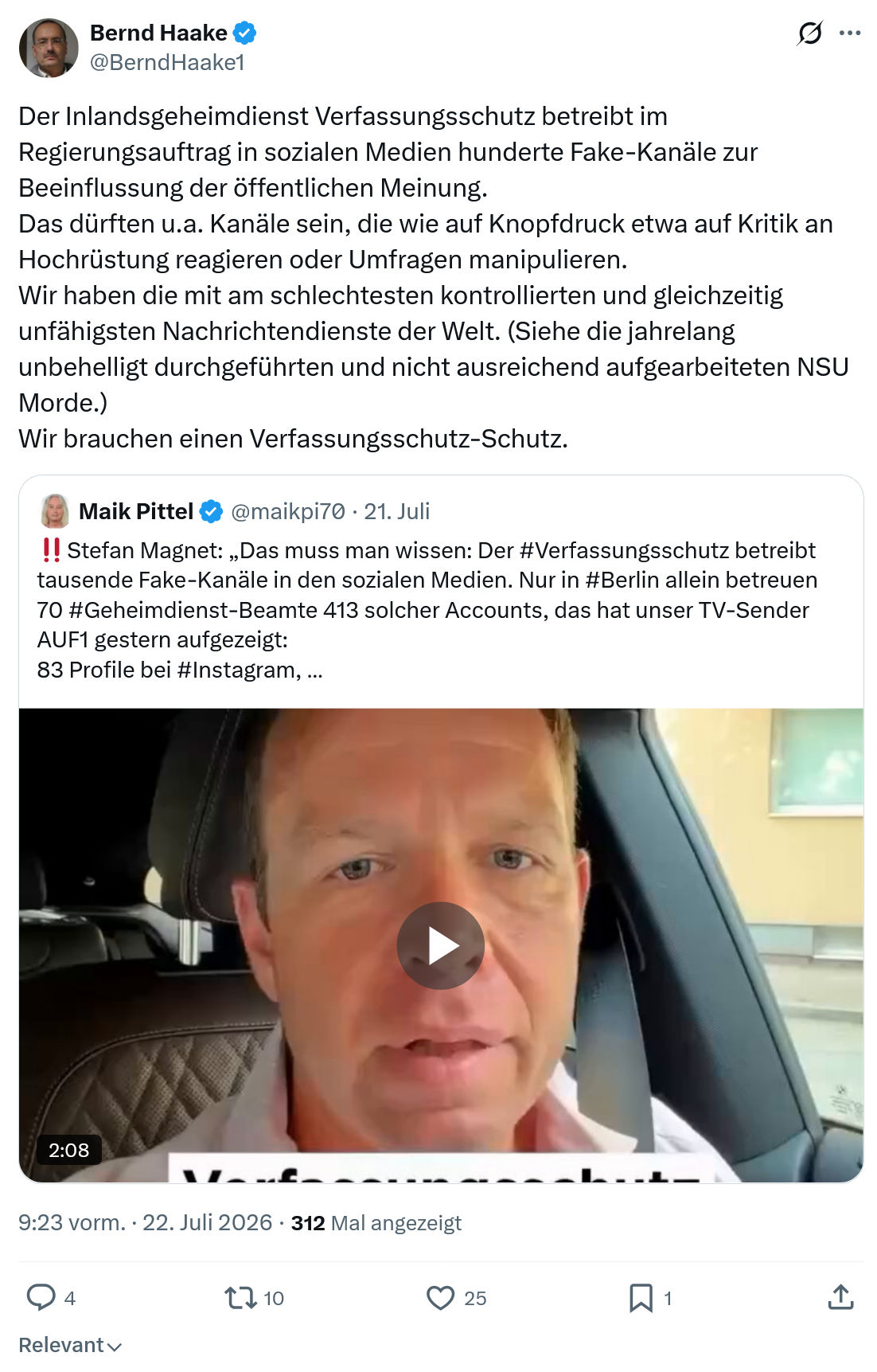 Bernd Haake: Der Inlandsgeheimdienst Verfassungsschutz...