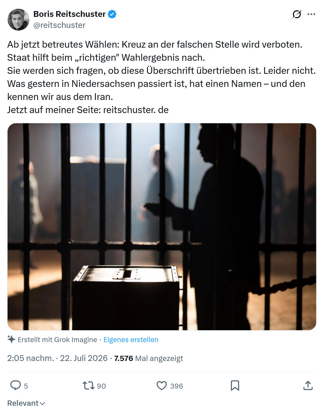 Boris Reitschuster: Ab jetzt betreutes Wählen...