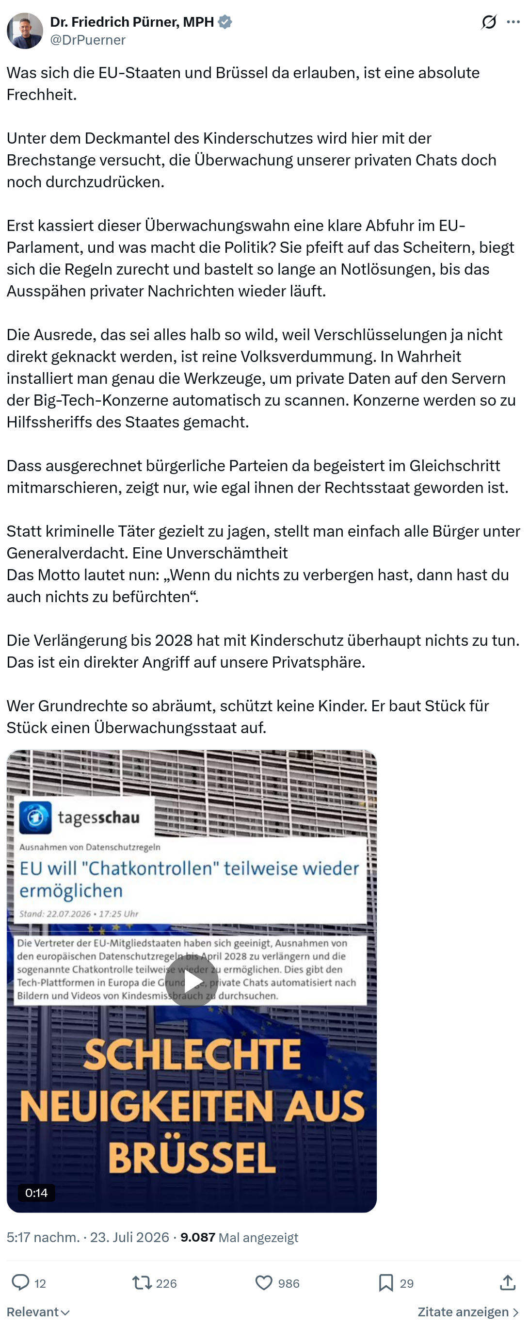 Friedrich Pürner: Was sich die EU-Staaten und Brüssel...