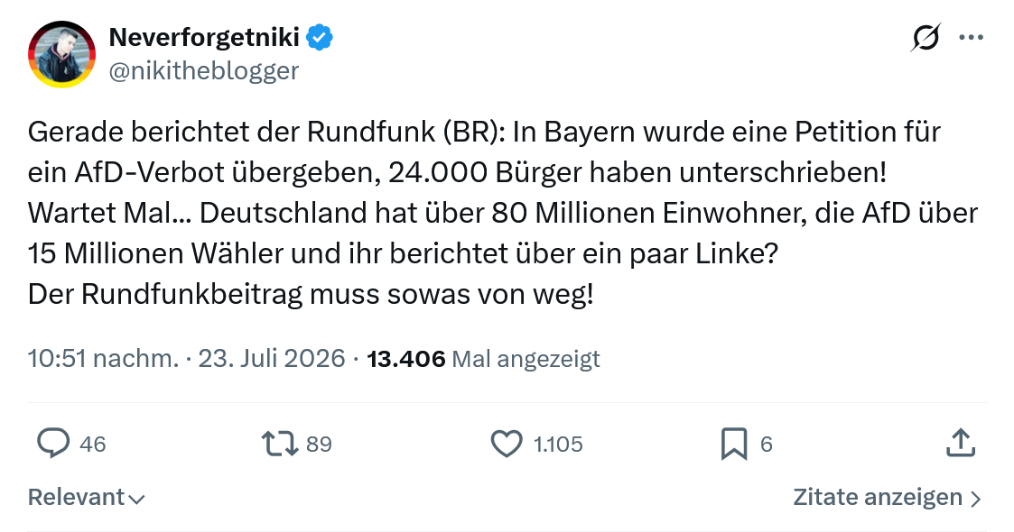 Neverforgetniki: Gerade berichtet der Rundfunk (BR)...