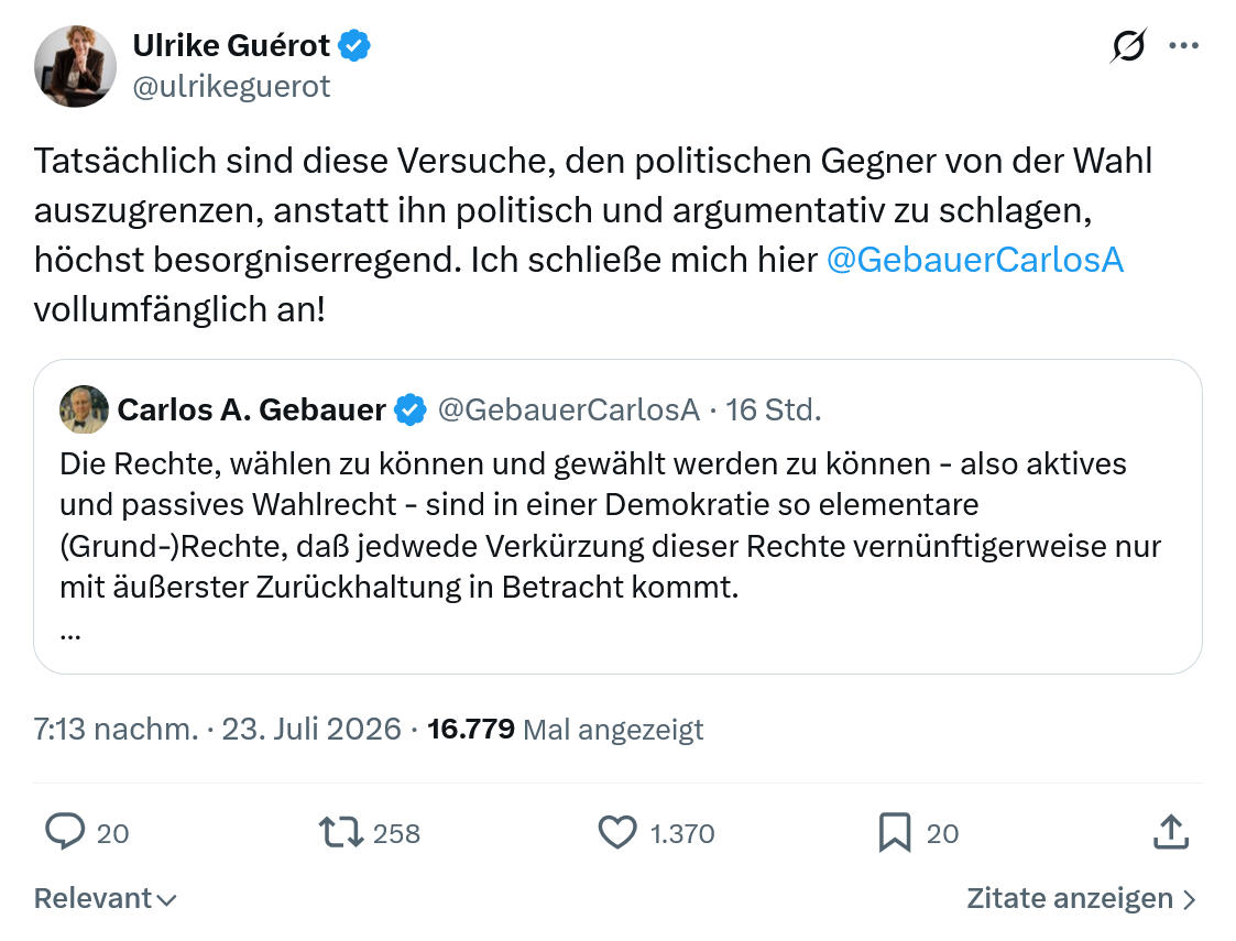 Ulrike Guérot: Tatsächlich sind diese Versuche...