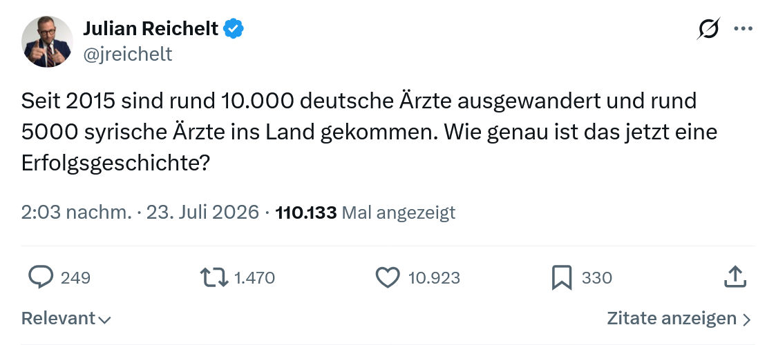 Julian Reichelt: Seit 2015 sind rund 10.000 deutsche...