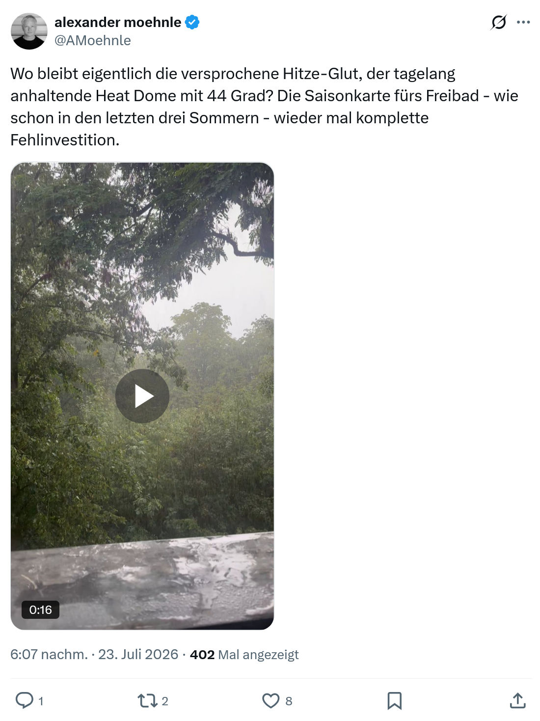 Alexander Moehnle: Wo bleibt eigentlich die versprochene Hitze-Glut...