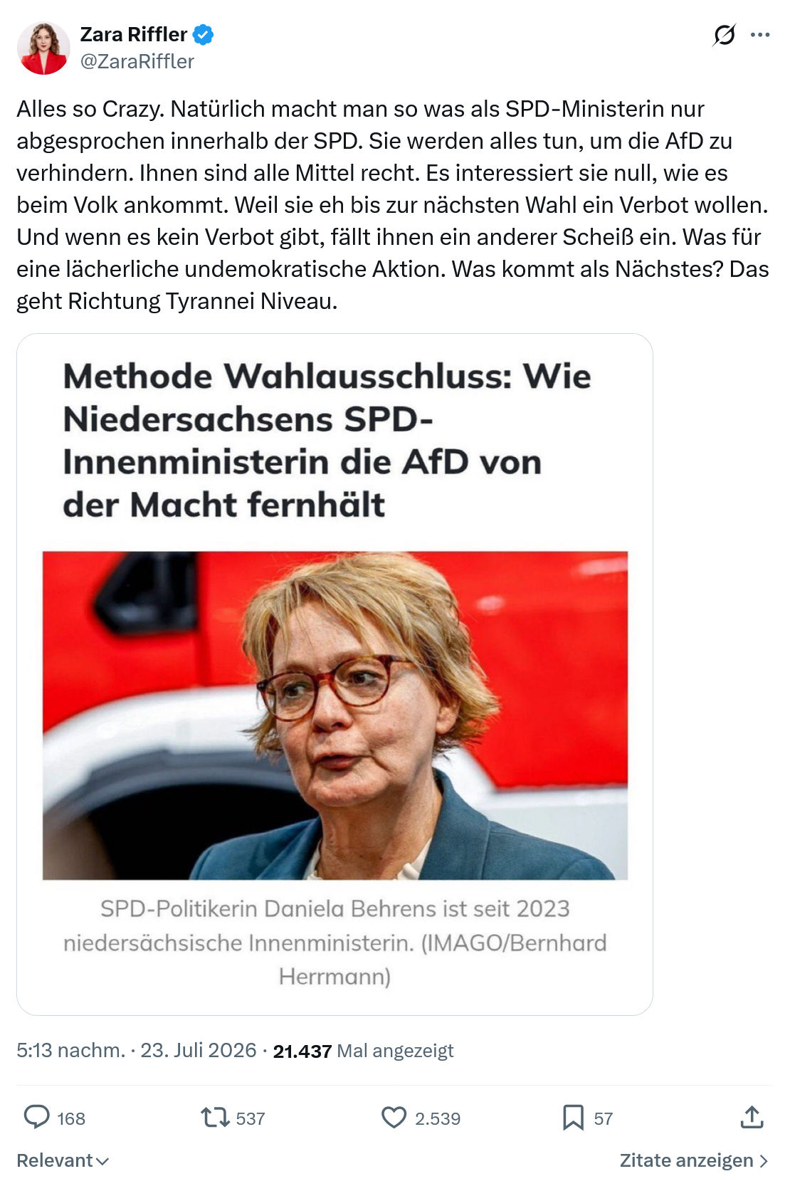 Zara Riffler: Alles so Crazy...