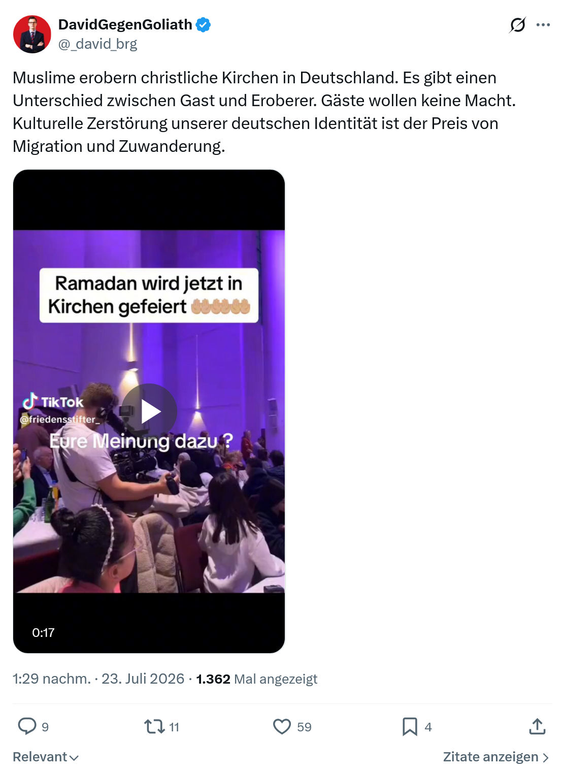 David Gegen Goliath: Muslime erobern christliche Kirchen in Deutschland...